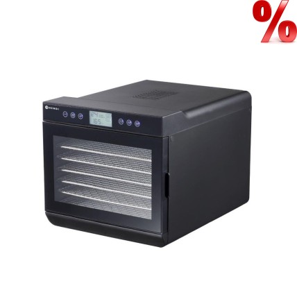 MAISTO PRODUKTŲ DŽIOVYKLĖ  7 lentynos, 230V/500W, 347x505x(H)320mm-Hendi